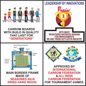 PRECISE Champion Elegant Carrom Board 12mm